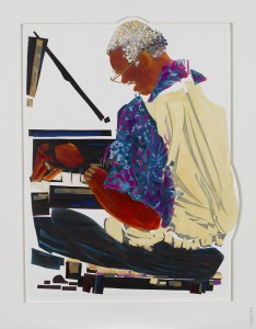 Ellis Marsalis by Schlossberg-Cohen measures 39 1/2" x 31 1/2"