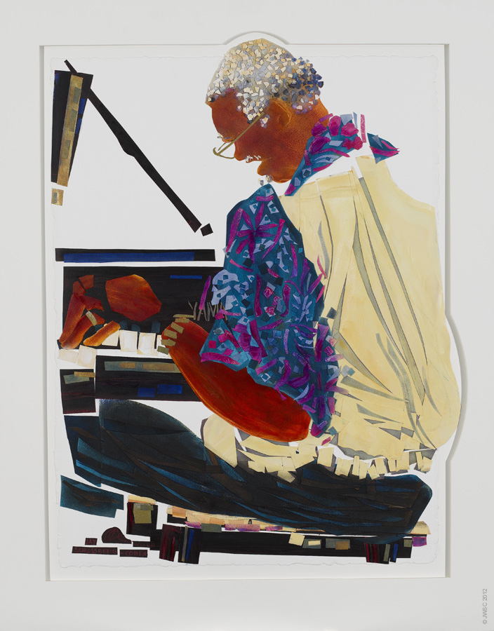 Ellis Marsalis by Schlossberg-Cohen measures 39 1/2" x 31 1/2"